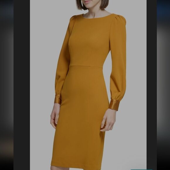 BRAND NEW CALVIN KLEIN WOMEN'S BUBBLE SLEEVE SHIFT DRESS - Picture 9 of 16